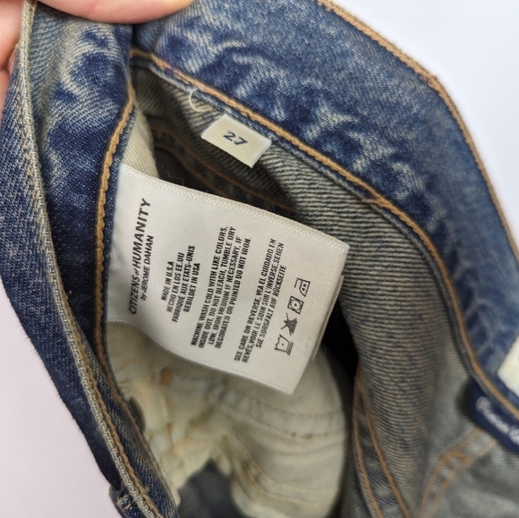 Citizens of Humanity 27 Cora Crop Wide Leg Relaxed Shadow Inseam Livingston Jean - Picture 14 of 16